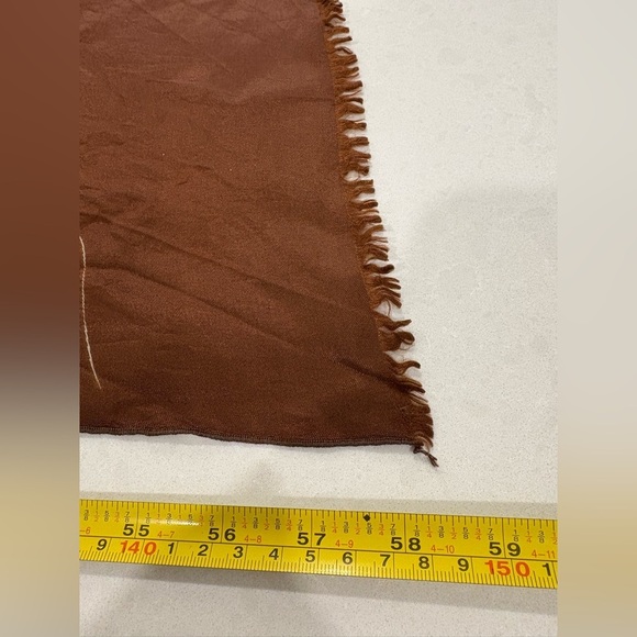 Vintage Inspired Brown & Orange Floral Scarf - Picture 4 of 6